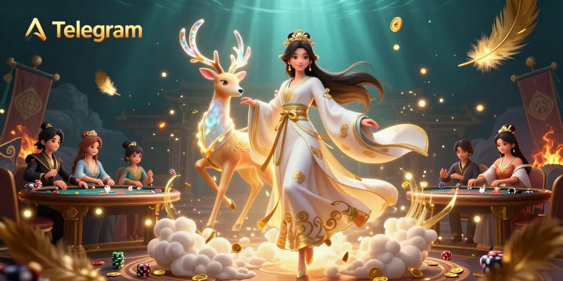 在这个充满活力的赌场场景中,与电报一起参与刺激的赌博,展现动态扑克行动。