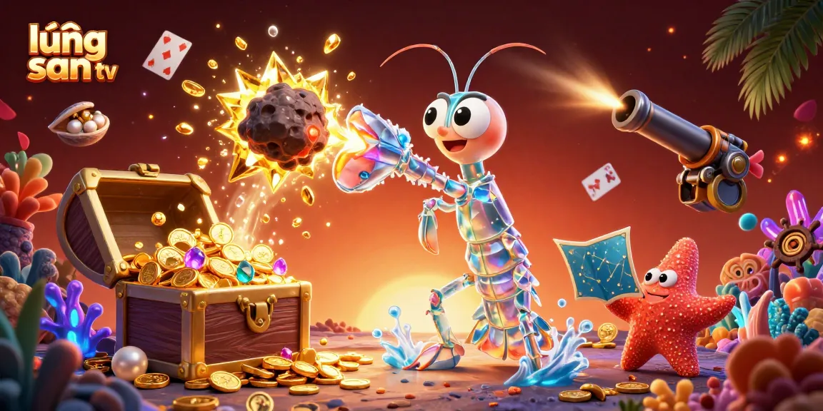 Discover lương sơn tv's thrilling underwater adventure with a galactic samurai and treasure in this vibrant scene.