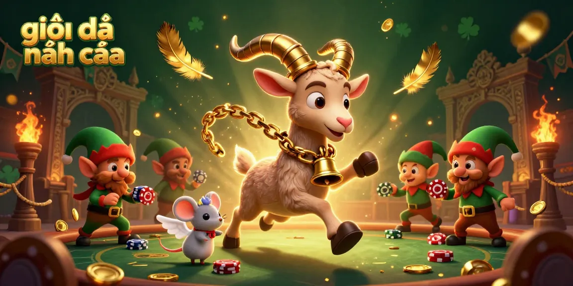 Engage with giải mã nhà cái in a lively casino filled with whimsical characters and dynamic gaming elements.