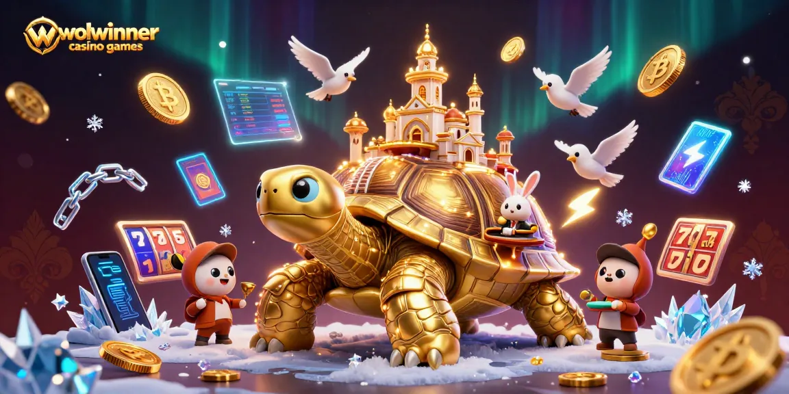 Engage with wolfwinner casino games featuring a golden tortoise casino and dynamic slot elements.