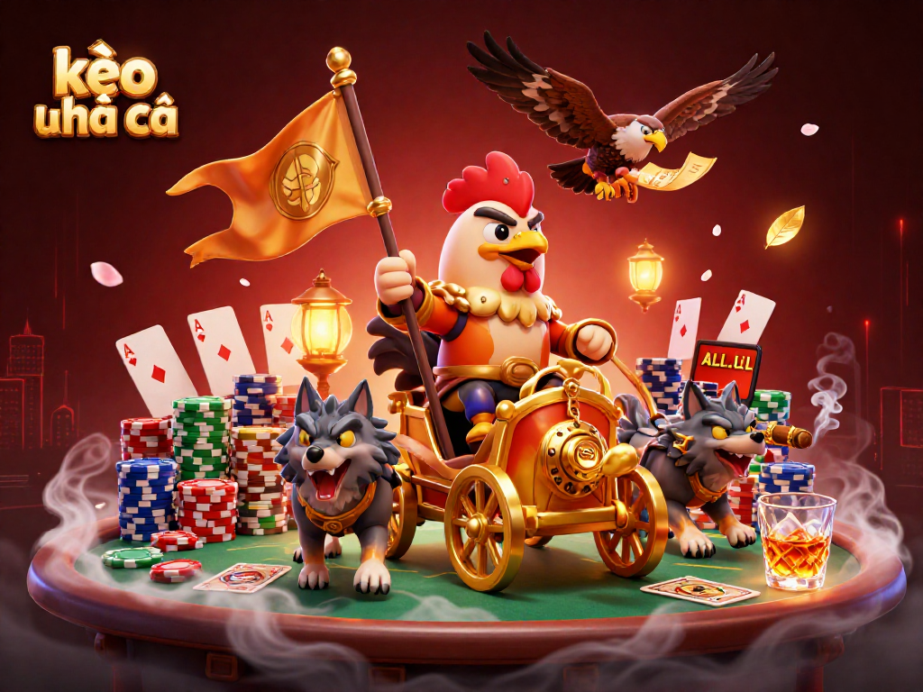 Engage with exciting kèo nhà cái action showcasing a dynamic 3D scene of a rooster warlord.