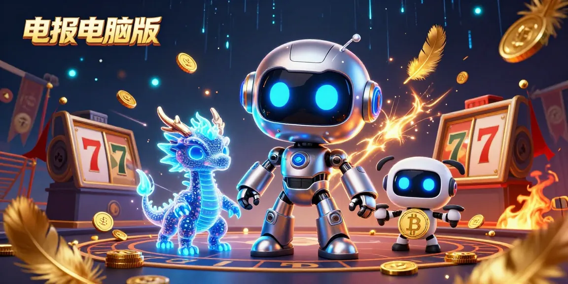 在这个充满活力的赌场场景中,体验电报电脑版带来的激动人心的游戏动作,其中有一个赛博朋克机器人和全息龙。