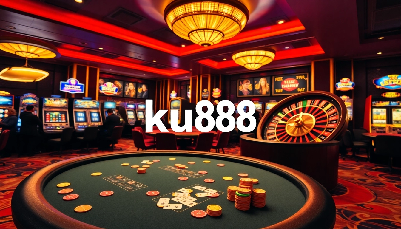 Engage in the excitement of ku88 login with vibrant casino games and poker tables.