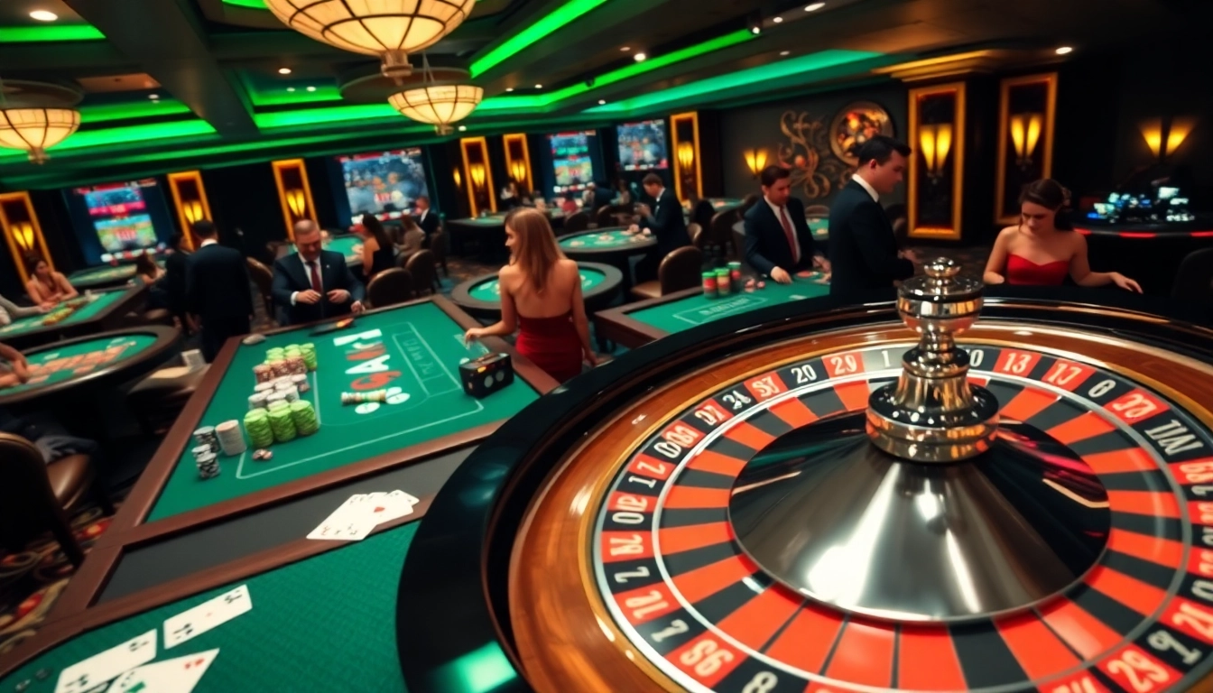 Penned excitement at https://tx88at.com/ with gamblers engaging at a luxurious roulette table.