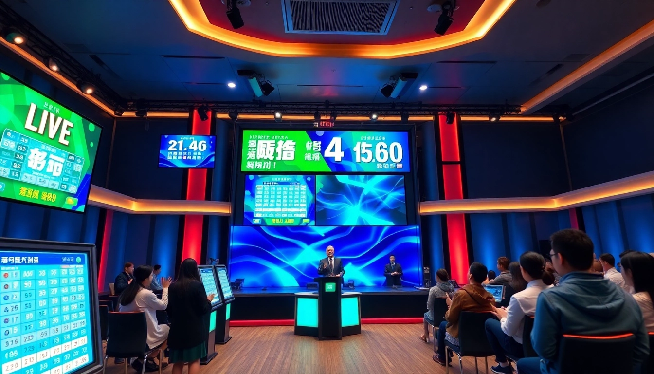 Live lottery draw showcasing data china results in an engaging studio environment.